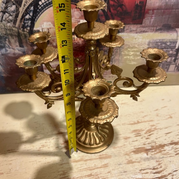 Vintage Victorian candelabra HEAVY - Picture 10 of 13